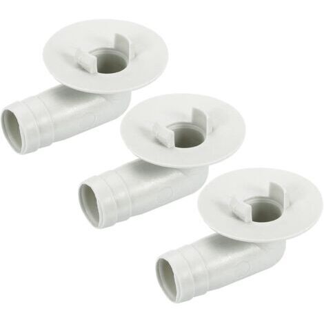 sourcing map Climatisateur Vidange Tuyau Connecteur 17mm Tube Coude Raccord Remplacement Pièce Accessoires pour Mini-Split Fenêtre AC, Beige Paquet de 3
