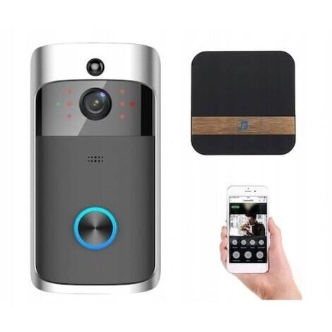 Interphone vidéo avec sonnette, caméra intelligente, sans fil, HD 1080P, détection de mouvement, conversation bidirectionnelle, contrôle par application, Onshop