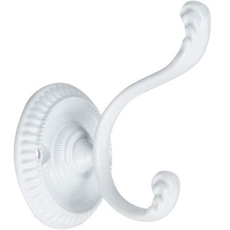 1pcs Patère Crochet Porte Manteau Murale pour Peignoir Serviette Crochet De Porte Salle de Bain Cuisine Alliage Zinc avec Vis blanc (1/5)
