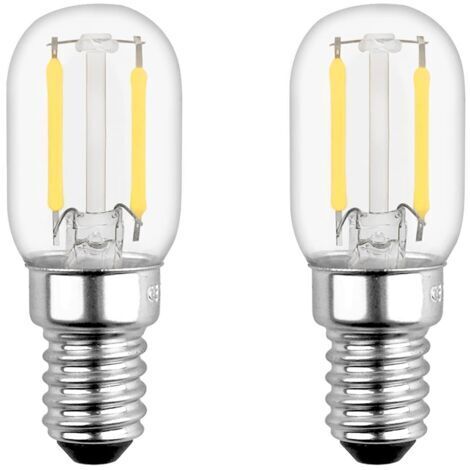 T22 Ampoule LED,E14 2W Ampoule LEDÉquivalent 15W E14 Incandescent, Blanc Chaud 2700K, Petit LED pour Frigo/Lampe de Sel/Veilleuse Enfants, lot de 2 (1/5)