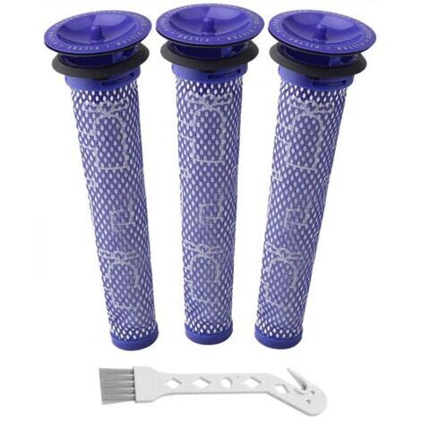 Lot de 3 filtres d'aspirateur compatibles avec Dyson V6/7/8/DC58/DC59, bleu (1/5)