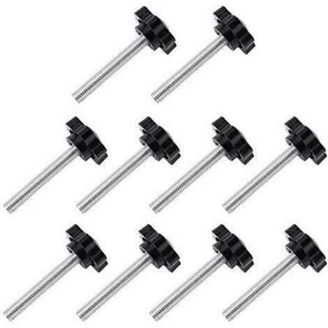 10-Pack M6x30mm Vis de pouce, étoile en plastique moletées Bouton de serrage à vis Thumbscrew-