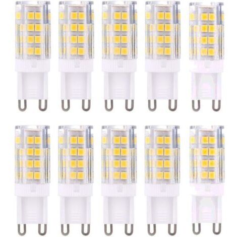 G9 LED Lampe Ampoules, Blanc Chaud 3000K 5W G9 LED Ampoule Lumiere équivalent aux ampoules halogènes de 40 W 420 lumens not dimmable, lot de 10 [Classe énergétique A+]