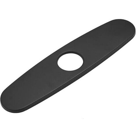 Plaque de robinet décorative, Anti-égratignures, Acier inoxydable, 10", Noir (1/5)
