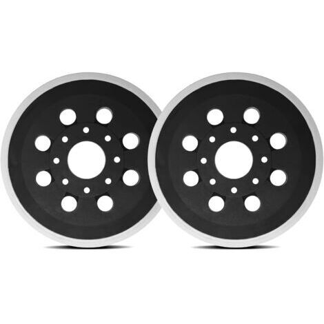 8 Trous Plateau de Ponçage: 2 Pièces Patin de Ponçage Auto-Agrippant, 125 mm Plateau de Ponçage Compatible, 8 Trous Plateau de Ponçage pour Bosch PEX 220 A GEX 125-1 AE Skil 7402/7490 PEX 220 AE (1/5)