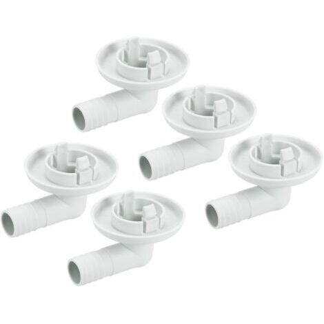 sourcing map Climatisateur Vidange Tuyau Connecteur 23mm 30mm Tube Coude Raccord Remplacement Pièce Accessoires pour Mini-Split Fenêtre AC, Beige Paquet de 5 (1/5)