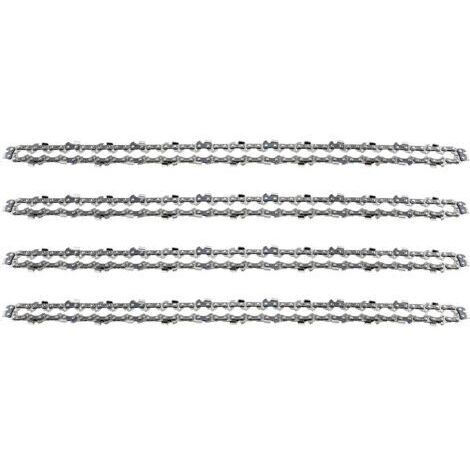 Lot de 4 Chaînes de Tronçonneuse pour Guide Chaîne de 16" (40 cm), 1,3 mm 59 Maillons d'Entraînement, Compatibles avec Stihl, Dolmar, Husqvarna, Einhell, Bosch, Makita et autres