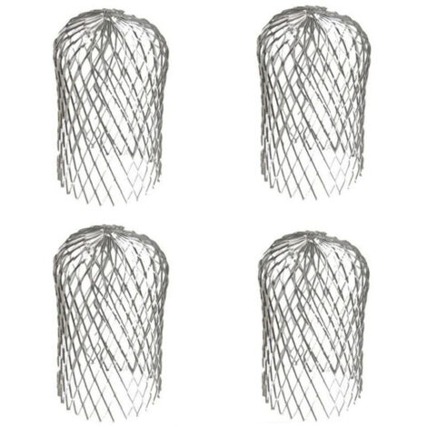 Filtres de Gouttière en Aluminium Grille Protection Gouttiere Protège-gouttières en Métal Protection Gouttiere Feuilles pour Maison, Avant-toit, Fossé, Égout 4 Pièces