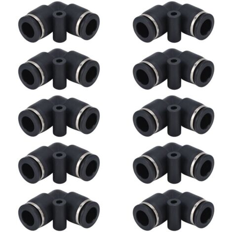 10 PCS Connecteurs pneumatiques en ABS durable et remplaçable, accessoires de connexion pratiques pour équipements d'automatisation.