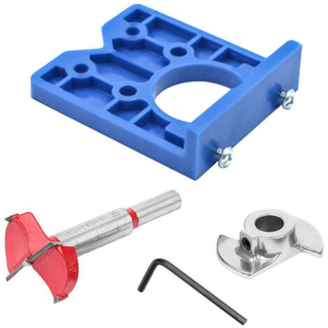 35MM De Perçage Outils pour Charnières de Placard et Plaques de Montage,Pour Menuiserie ,Charnière Gabarit Ensembles de Forets à CharnièRe Dissimulée En Foret Guide De Repérage