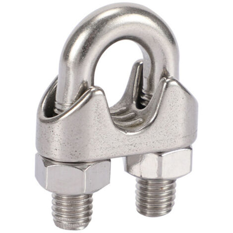15 pièces serre-câbles en acier, serre-câbles en acier inoxydable 304 serre-câbles métalliques à boulon en U