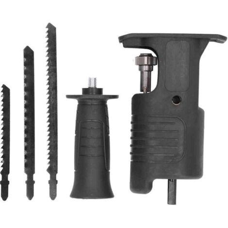 Kit de Fixation pour Scie Alternative pour Perceuse sans Fil avec Lames pour la Coupe du Métal et du Bois Scies Sauteuses pour Perceuse Kit de Fixation pour Scie Alternative Scie Perceuse Fixation (1/4)