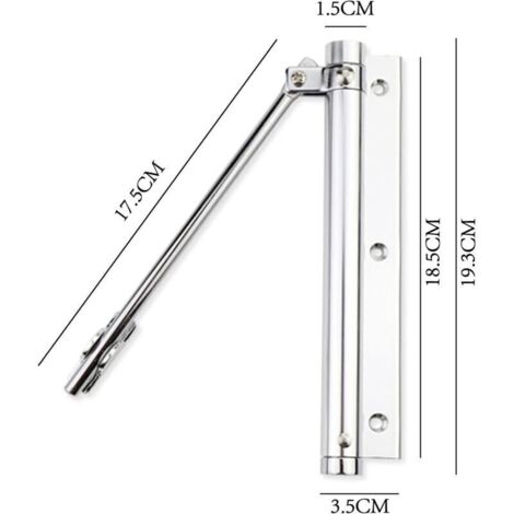 Automatique Ferme-porte Réglable Fermeture De Porte 1 Pièce Ressorts De Ferme-Porte Ferme-Porte Alliage d'Aluminium Fermeture à Ressort Automatique Ferme-Porte En Acier Inoxydable (1/3)