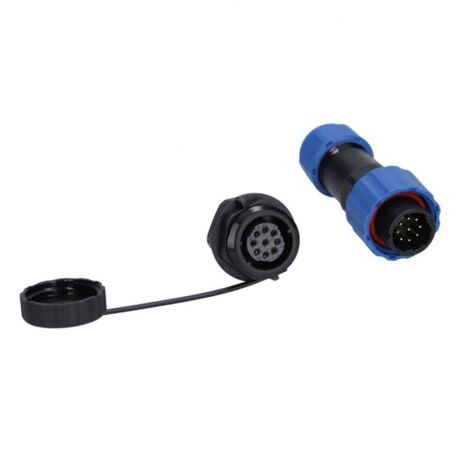 Connecteur étanche Carré, 4 Trous IP68 étanche sans Soudure Broches Solides Prise de Courant Aviation Matériaux Auxiliaires Connecteur Paire pour équipement de Communication, SP16 250V(4 cœurs)