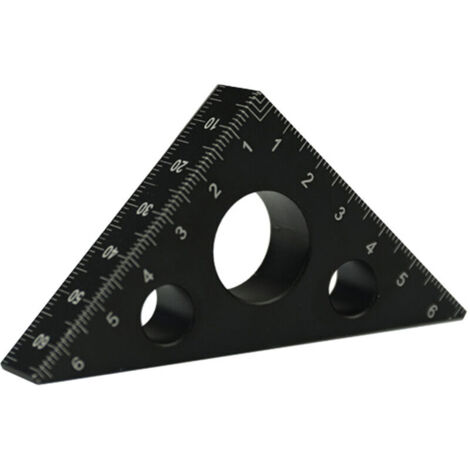 Règle en métal facile à transporter pour les mesures en déplacement Règle à angle droit Alliage pour les femmes adultes T Échelle précise, Style deux DC42 noir (1/4)