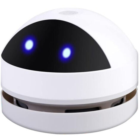 Mini aspirateur de table, mini aspirateur rechargeable par USB, portable, sans fil, aspirateur de bureau, haute puissance d'aspiration pour bureau, maison, bureau et voiture, blanc