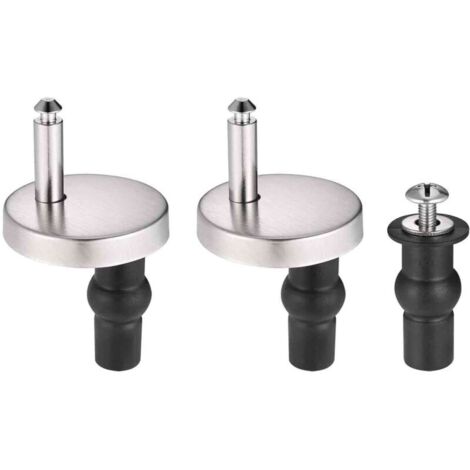 Lot de 2 fixation abattant wc universels pour abattant de WC-Compatible avec la plupart des sièges de WC standards avec système d'abaissement automatique-Facile à installer (1/4)