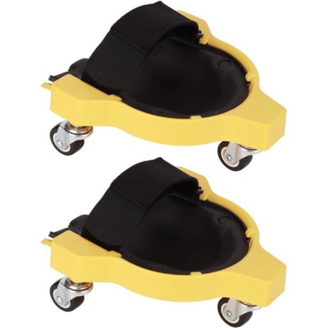 Lot de 2 genouillères flexibles avec roulettes pour jardin, chantier de construction (1/4)