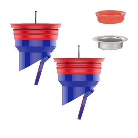 2 Pièces Anti-Odeur Drain de Sol Douche, Siphon de Sol en Silicone, Anti-Refoulement de Drain de Plancher de Douche, Universel 50 Tubes 40 Tubes Noyau Anti-Odeur (1/5)