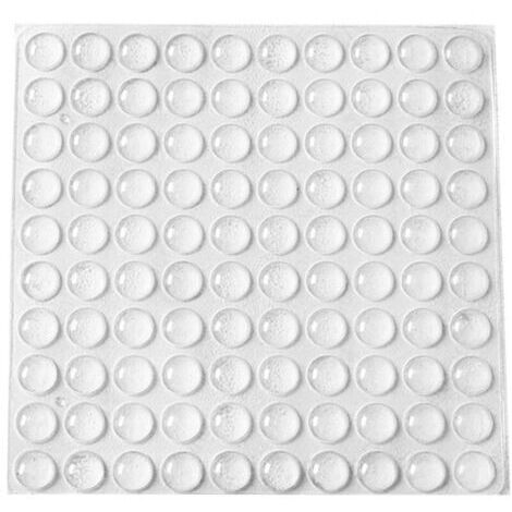 Butées de Protection en Caoutchouc, 200 PCS Arrêts de Portes Mural, Tampons de Porte, Nouveau Matériau Réutilisable, Transparente Pieds Adhésifs Anti-Choc Pour Protéger Les Murs et Meuble.(10×3mm)