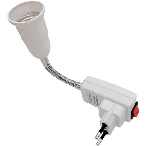 Douille E27 avec Interrupteur pour Lampe Murale Cuisine-AC 220V, Support Lampe Douille E27 à Poser-Lampe de Garage (sans ampoule)