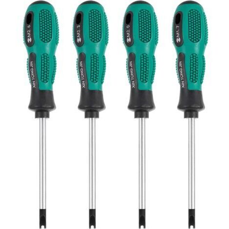 4pcs / Set Tournevis Embouts de Tournevis U Fourche magnétique vis rainurée conducteur CR-V Multi Function Tool Kit Main (1/5)