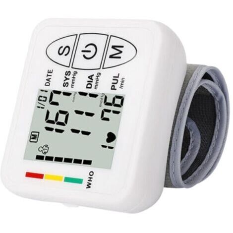 tensiomètre intelligent et précis,Tensiomètre électronique professionnel pour bras supérieur, détection automatique de l'hypertension, de l'arythmie, du pouls, brassard réglable, blanc