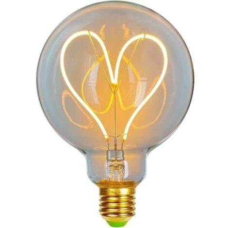 Led Ampoules Vintage Ampoule 4W Dimmable Antique Edison Ampoule Led Filament 220/240V G95 Coeur Chaleur Lueur (Transparent)