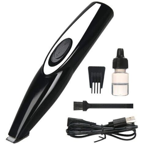 Cisailles pour animaux, rechargeables par USB, 6 500 tr/min, 6,5 W, 110-240 V, noires