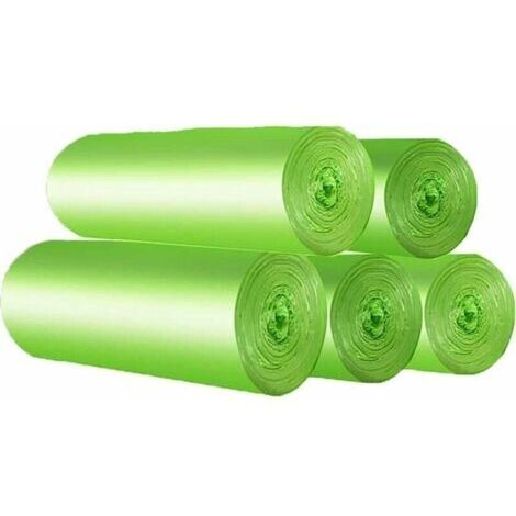 Sacs Poubelles Bio 30 Litres, Lot de 100 Sacs Poubelles Indéchirables, Sacs Déchets Alimentaires de Cuisine, 100% Compostables & Biodégradables Sacs Poubelles en Amidon de Maïs, (1/5)