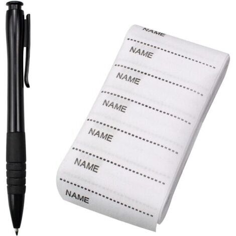 200 Pièces Etiquette Vetement Thermocollante Étiquettes Tissu Étiquettes École Nom Étiquettes Etiquette Personnalisée à Fixer au Fer à Repasser, pour Garderie et école