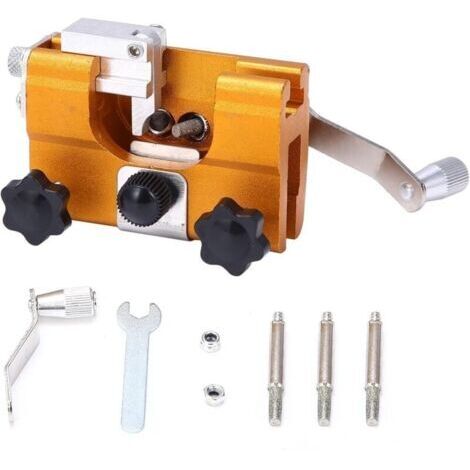 Kit d'affûtage de tronçonneuse, portable mini affûteur manuel, outils d'affûtage pour tous les types de tronçonneuses électriques ( orange)