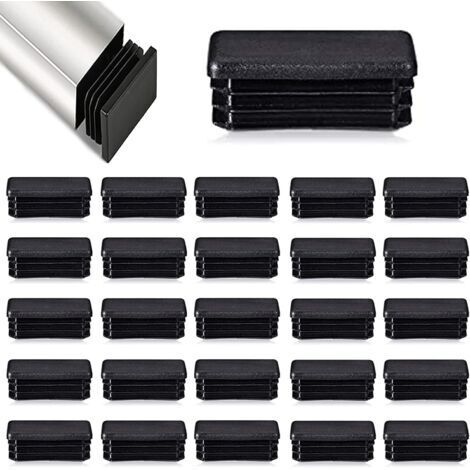 40 x 30 mm Bouchons à lamelles, Insert de conduit de clôture pour chaises à poteaux tubulaires et meubles 40 pièces (1/5)