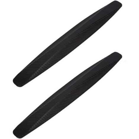 Lot de 2, universel en caoutchouc anticollision voiture coin pare-chocs garde protecteur anti-rayures bandes autocollant (noir)