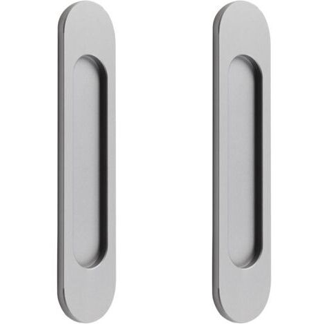 Poignée de porte coulissante ovale autocollante, sans poinçon, adaptée aux portes de grange coulissantes, fenêtres, placards (18 cm gris)