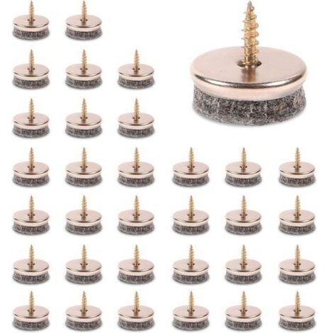 Patins en feutre pour meubles - Patins en feutre de 22 mm de diamètre pour pieds de meubles. Protecteurs de sol pour pieds de chaise de 5 mm d'épaisseur.