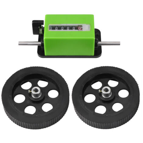 Compteur de Mètres,Longueur Mécanique Compteur de Compteurs Roue à Rouleaux Vert pour Mesurer Le Cuir Artificiel d'impression Textile