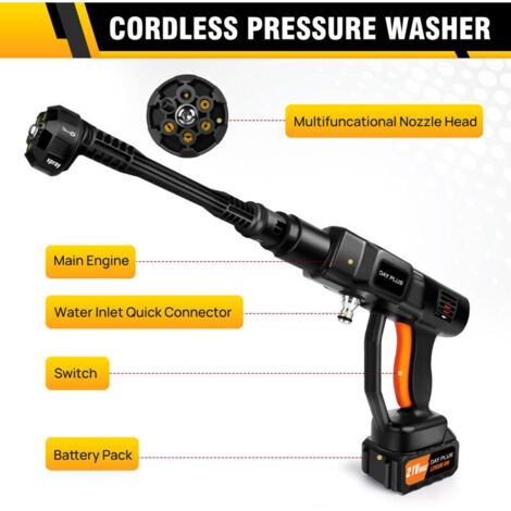 Nettoyeur haute pression sans fil 3000W 180Bar Jet Wash Floor Cleaner 2 Battery (1/3)