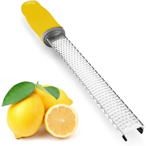 Zesteur Râpe À Fromage En Acier Inoxydable Avec Housse De Sécurité - Jaune[A+++]