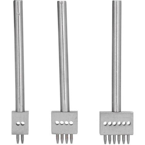 Outils de Couture de Poinçon de Trou 2 4 6 Pprong 3 Pièces Poinçon de Griffe Acier pour le Travail du Cuir DIY Perforatrice Bricolage Poinçonnage