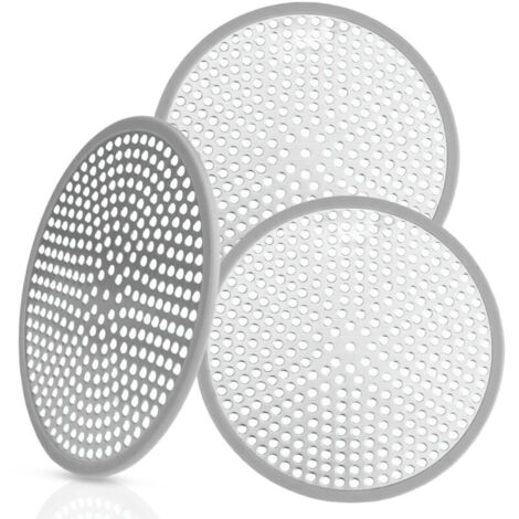 3 Pièces Attrape Cheveux Douche, Filtre Cheveux Douche Baignoire 118 mm/ 4,65", Grille Douche, Filtre Baignoire Anti Cheveux, Grille Baignoire Anti Cheveux, pour Cuisine, Salle de Bains Douche