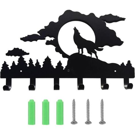 Porte Manteau Murale Manteau Mural de Fer 1pc Manteau Mural Crochet Rack Mural Mural Durable Mural Mural pour Chambre à Coucher Portemanteau Mural (Color : Black)