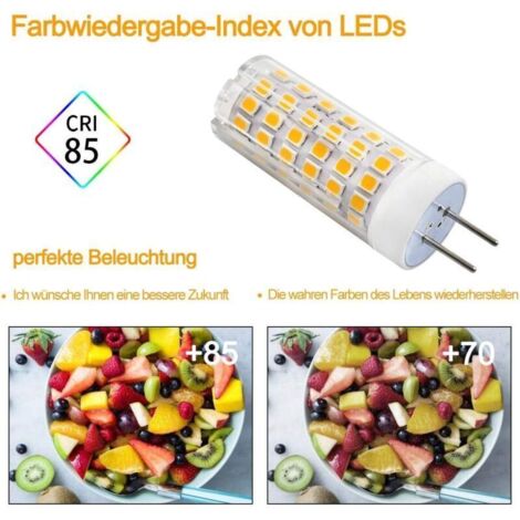 Lot de 4 ampoules LED à culot GY6.35 9 W AC/DC 220 V Blanc chaud 3000 K équivalent à une ampoule halogène de rechange de 9 W [Classe énergétique A+]