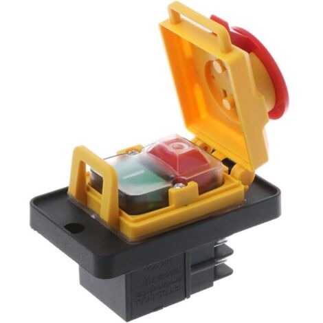 Bouton d'arrêt d'urgence de commutateur électromagnétique de machine de découpe, commutateur de bouton de libération de tension adapté à la salle d'outils