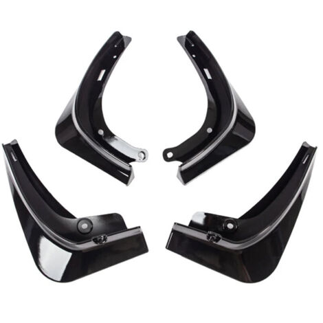 Kit de 4 garde-boues avant et arrière pour Tesla Model 3, noir brillant， Autres pièce de rechange pour voiture