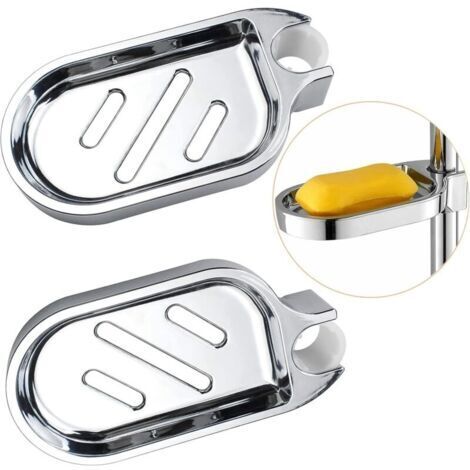 2 porte-savons de douche sans perçage 22m, porte-savon de douche en plastique ABS, porte-savon de douche réglable, porte-savon de douche durable, porte-savon pour la douche, le lavabo et l'évier de cu
