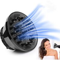 Diffuseur Seche Cheveux Universel,Diffuseur Cheveux Bouclés,Seche Cheveux Diffuseur Boucle Réglable de 3.5cm à 8.2cm,Diffuseur Cheveux Bouclés Universel pour Coiffure Cheveux Bouclés ou Ondulés