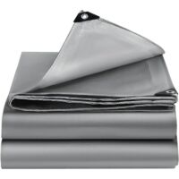 Bâche Imperméable, Bâche de Protection en Polyéthylène, UV Résistant Bache Camion, Pergola, Serre, Baches Imperméables pour Exterieur, Jardin, Tonnelle, Camping, Meubles, Argent-2x3m