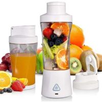700 ML Blender portable, Mixeur portable pour smoothie, 22000 TR/min Puissant Mixeur Smoothie avec 6 Lames, Mini Mixeur avec Couvercle de Voyage pour Cuisine, Salle de Sport, Bureau (Blanc)