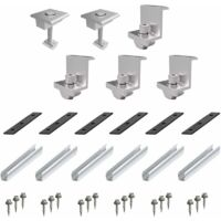 Fixation Panneau Solaire,Support Panneau Solaire,Kit de montage de panneaux solaires, accessoires de panneaux solaires pour centrale de toit-terrasse, montage de panneaux métalliques sur le toit